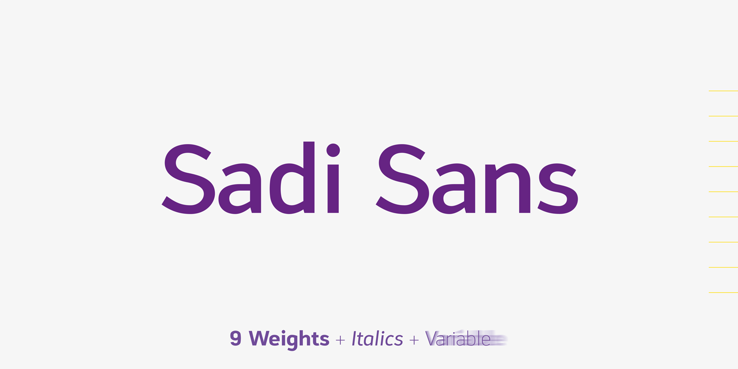 Ejemplo de fuente Sadi Sans